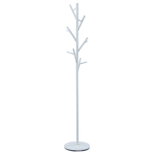 Cuier metalic, culoare alb, înălțime 170 cm, 83766-02A