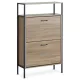 Dulap pentru pantofi, 2 compartimente, decor stejar, MDF