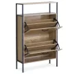 Dulap pentru pantofi, 2 compartimente, decor stejar, MDF