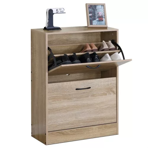 Suport pantofi (dulap), MDF, maro, ABO-G1014 OAK