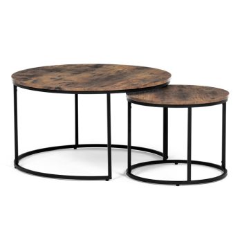   Masă de cafea 80×80 cm, MDF, culoare Old Wood stejar. AF‑3002 OLW