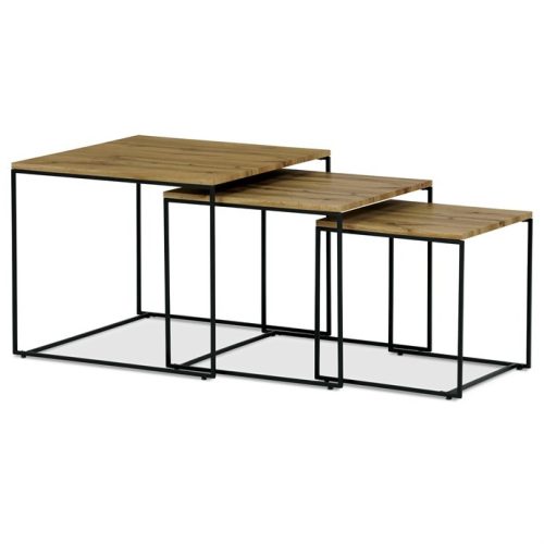 Masă de cafea 60×60 cm, MDF, stejar sălbatic. AF-3008 OAK