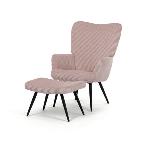 Fotoliu de relaxare roz din material corduroy. AK-L7285 PINK6