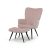 Fotoliu de relaxare roz din material corduroy. AK-L7285 PINK6