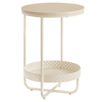   Masă consolă 40×40 cm, MDF, stejar decolorat. AKF-E1015 CRM