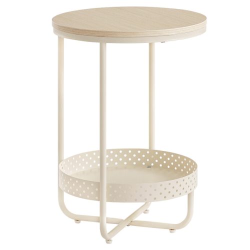 Masă consolă 40×40 cm, MDF, stejar decolorat. AKF-E1015 CRM