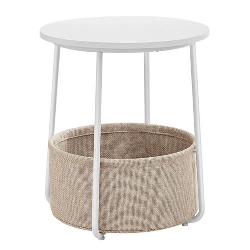 Măsuță auxiliară 45x45x50 cm, MDF, alb, AKF-E1023 WT