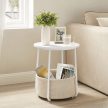 Măsuță auxiliară 45x45x50 cm, MDF, alb, AKF-E1023 WT