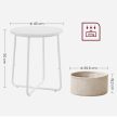 Măsuță auxiliară 45x45x50 cm, MDF, alb, AKF-E1023 WT