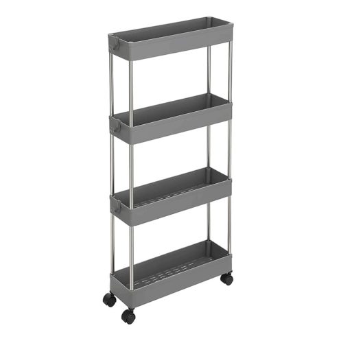 Cărucior depozitare cu roți, plastic, gri, APV-E1008 GREY