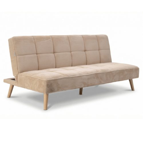 Canapea extensibilă 3 locuri, bej, catifea reiată, ASB-C3030 CRM6