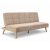 Canapea extensibilă 3 locuri, bej, catifea reiată, ASB-C3030 CRM6