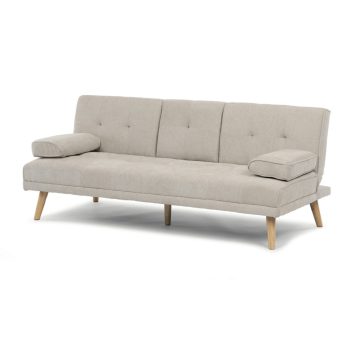 Canapea extensibilă 3 locuri, bej, textil, ASB-C3034 CRM2