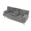 Canapea extensibilă 3 locuri, gri, textil, ASB-C3034 GREY2