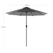 Umbrelă de grădină gri metal ASL-E1130 GREY
