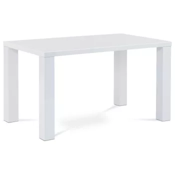 Masă de dining modernă lucioasă albă At-3007