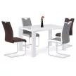 Masă de dining modernă lucioasă albă At-3007