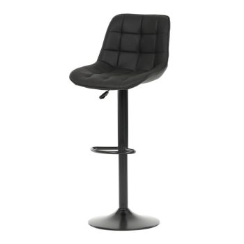   Scaun de bar culoare negru, tapițerie textilă AUB-V3066 BK3