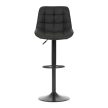 Scaun de bar culoare negru, tapițerie textilă AUB-V3066 BK3