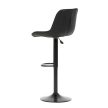 Scaun de bar culoare negru, tapițerie textilă AUB-V3066 BK3