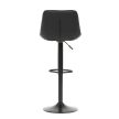 Scaun de bar culoare negru, tapițerie textilă AUB-V3066 BK3