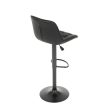 Scaun de bar culoare negru, tapițerie textilă AUB-V3066 BK3