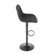 Scaun de bar culoare negru, tapițerie textilă AUB-V3066 BK3