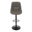 Scaun de bar culoare gri, tapițerie textilă AUB-V3066 GREY3