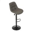 Scaun de bar culoare gri, tapițerie textilă AUB-V3066 GREY3