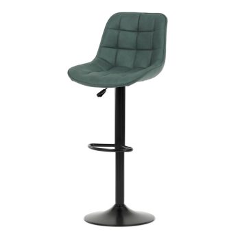   Scaun de bar culoare verde, tapițerie textilă AUB-V3066 GRN3