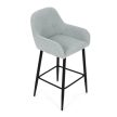 Scaun bar albastru material textil AUB-V4009 BLUE6