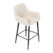 Scaun bar bej material textil AUB-V4009 CRM6