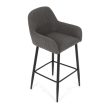 Scaun bar gri material textil AUB-V4009 GREY6