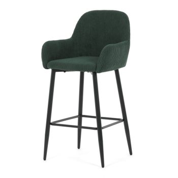 Scaun bar verde material textil AUB-V4009 GRN6