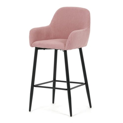 Scaun bar roz material textil AUB-V4009 PINK6