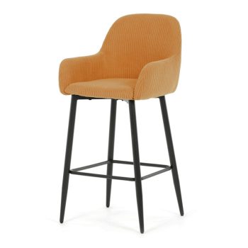 Scaun bar galben material textil AUB-V4009 YEL6