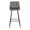 Scaun de bar din stofă verde. AUB-X7015 GRN2