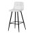 Scaun de bar cu tapițerie textilă albă. AUB-X7015 WT2