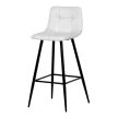 Scaun de bar cu tapițerie textilă albă. AUB-X7015 WT2