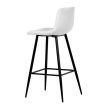 Scaun de bar cu tapițerie textilă albă. AUB-X7015 WT2