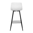 Scaun de bar cu tapițerie textilă albă. AUB-X7015 WT2