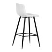 Scaun de bar cu tapițerie textilă albă. AUB-X7015 WT2