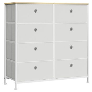   Dulăpior cu sertare 80×30×82 cm, cadru metalic, culoare albă. AUK-E1024 WT