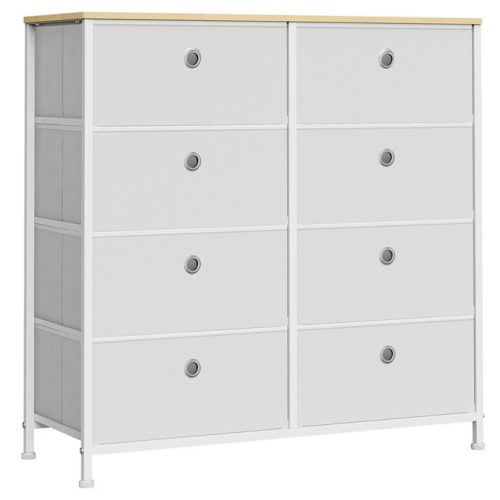 Dulăpior cu sertare 80×30×82 cm, cadru metalic, culoare albă. AUK-E1024 WT