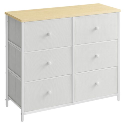 Comodă din metal alb 80×30×71 cm. AUK-E1032 WT