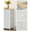 Comodă din metal alb 80×30×71 cm. AUK-E1032 WT