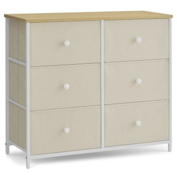 Comodă metalică bej 80×30×71 cm. AUK-E1033 WT