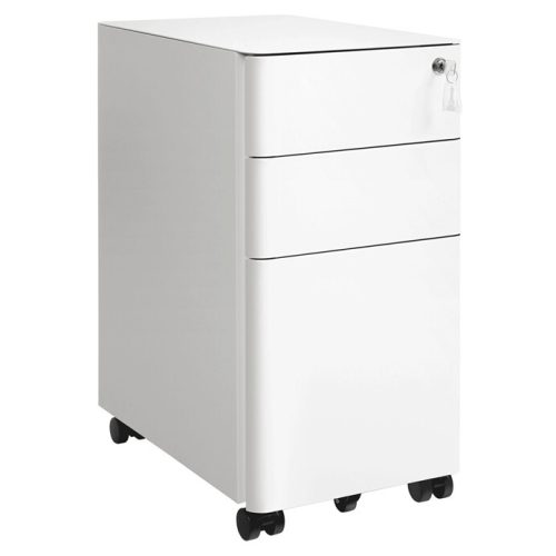 Container birou 30x46x59 cm, metal, alb, AUK-E1130 WT