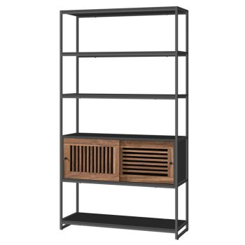 Dulap din MDF negru cu polițe. AUR-E1121 BK