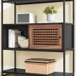 Dulap din MDF negru cu polițe. AUR-E1121 BK